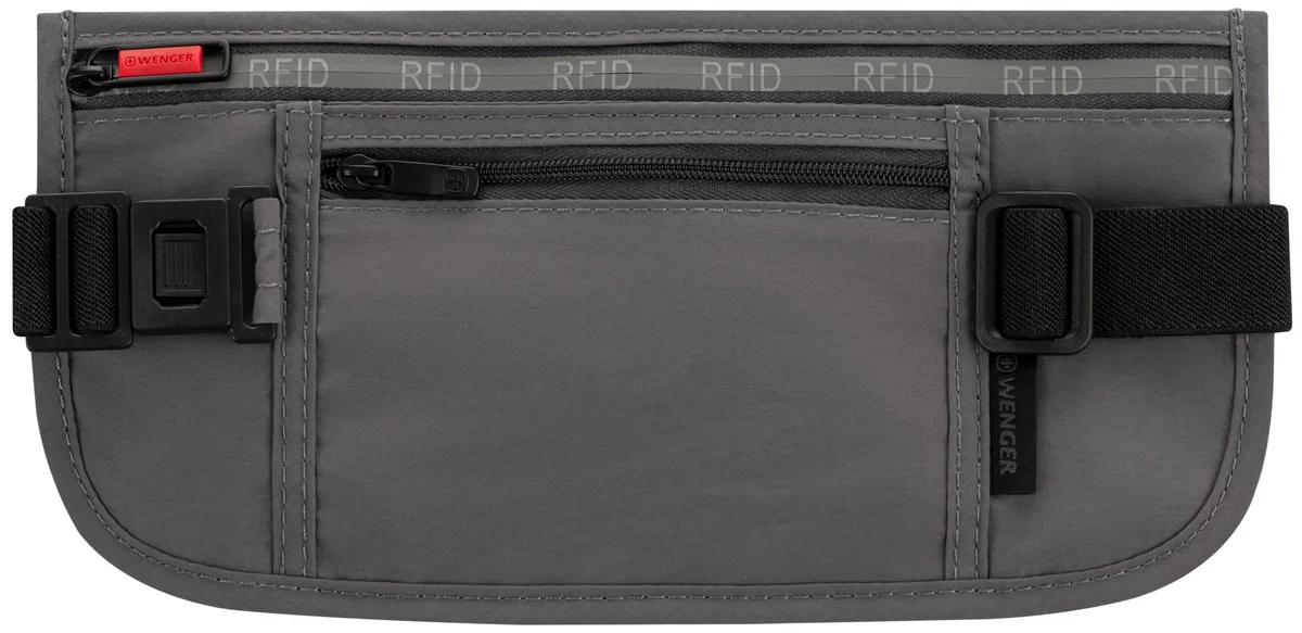 Сумка на пояс, Wenger waist belt with RFID pocket, сіра