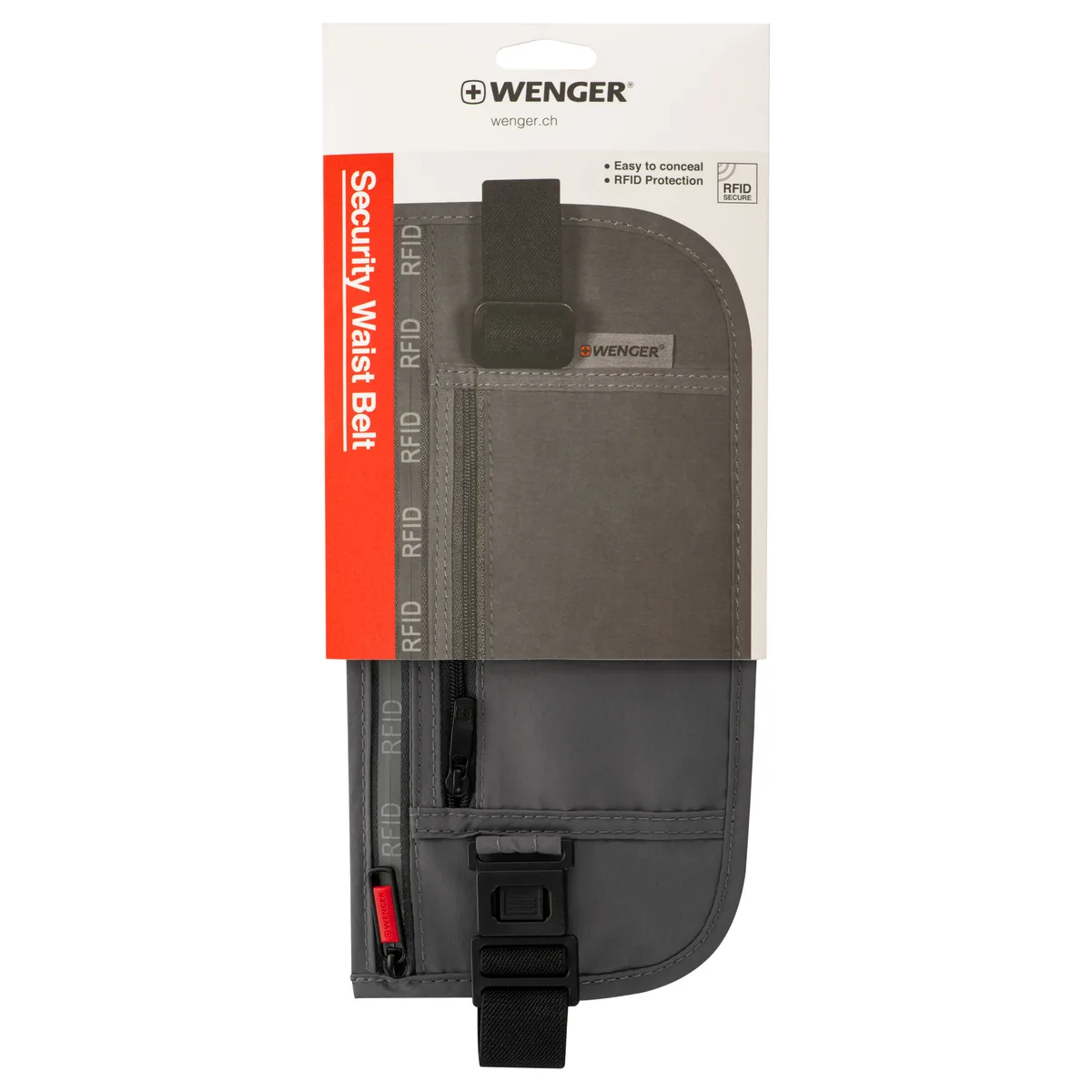 Сумка на пояс, Wenger waist belt with RFID pocket, сіра