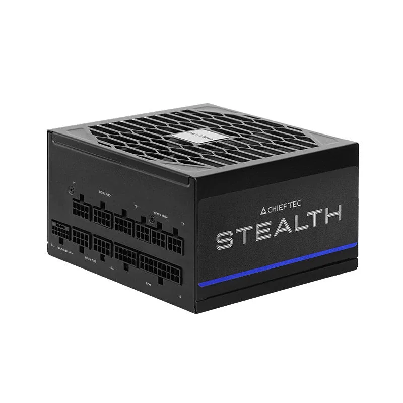 Блок живлення CHIEFTEC Stealth (1000W), >92%, 80+ Platinum, 135мм FDB, 1xMB 24pin(20+4), 2xCPU 8pin(4+4), 2xMolex, 10xSATA, 3xPCIe 8pin(6+2), 1xPCIe GEN5 16pin, Fully Modular