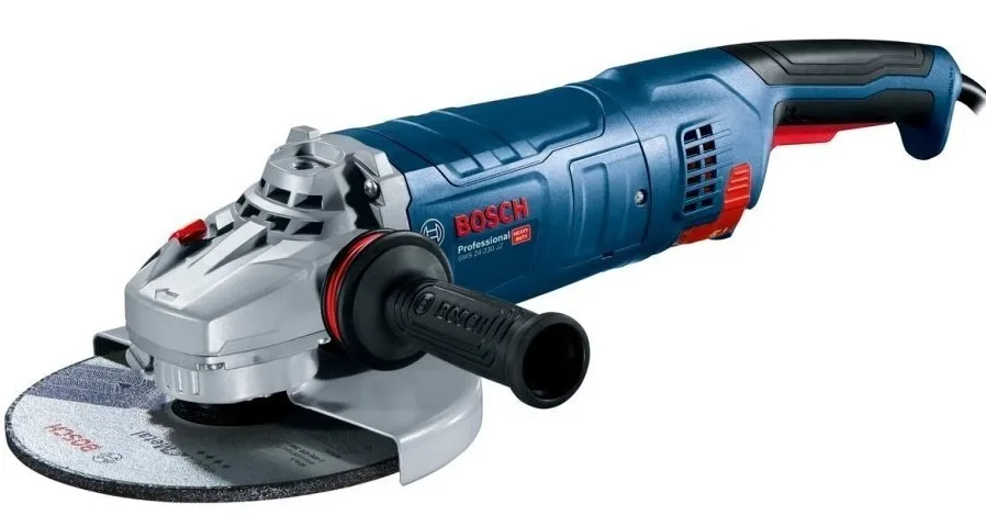 Угловая шлифмашина Bosch Professional GWS 24-230 JZ, 230 мм, 2400 Вт, 6500 об/мин, 58 кг, с плавным пуском и системой защиты