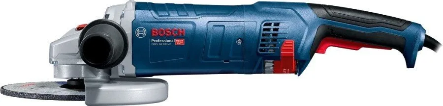 Кутова шліфувальна машина Bosch Professional GWS 24-230 JZ, 230 мм, 2400 Вт, 6500 об/хв, 5.8 кг, з плавним пуском та системою захи