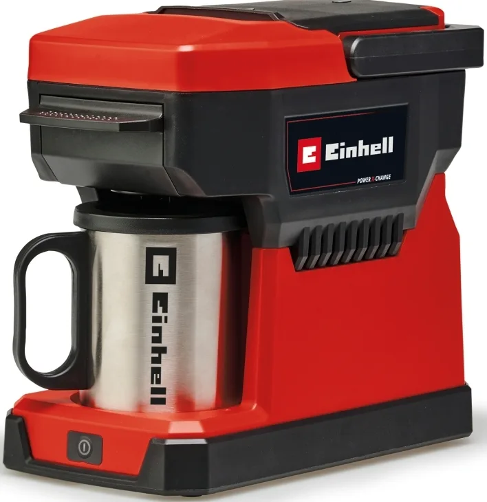 Акумуляторна кавомашина Einhell TE-CF 18 Li - Solo, 18В, об'єм 240 мл, температура 80°С, вага 1.2 кг, без батареї та зарядного при