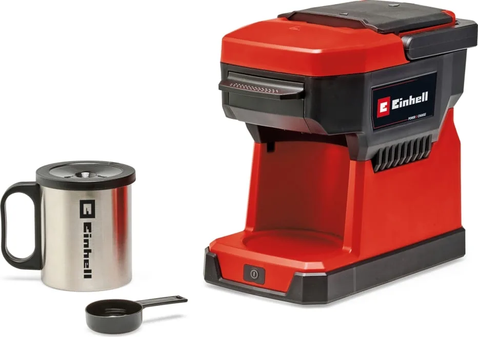 Акумуляторна кавомашина Einhell TE-CF 18 Li - Solo, 18В, об'єм 240 мл, температура 80°С, вага 1.2 кг, без батареї та зарядного при