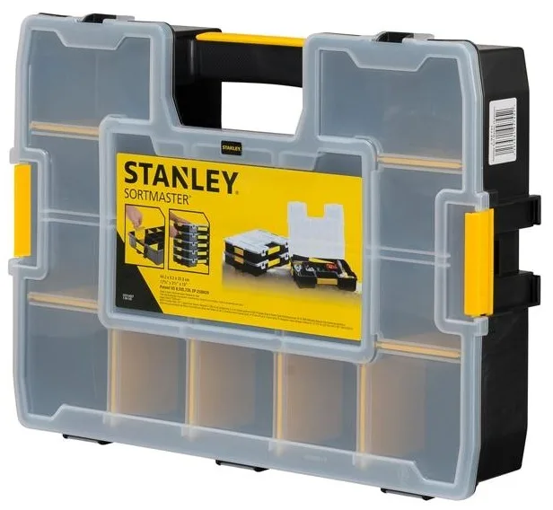 Органайзер Stanley Sort Master, 17 секцій, з регульованими перегородками, 9х43x33 см, пластиковий.