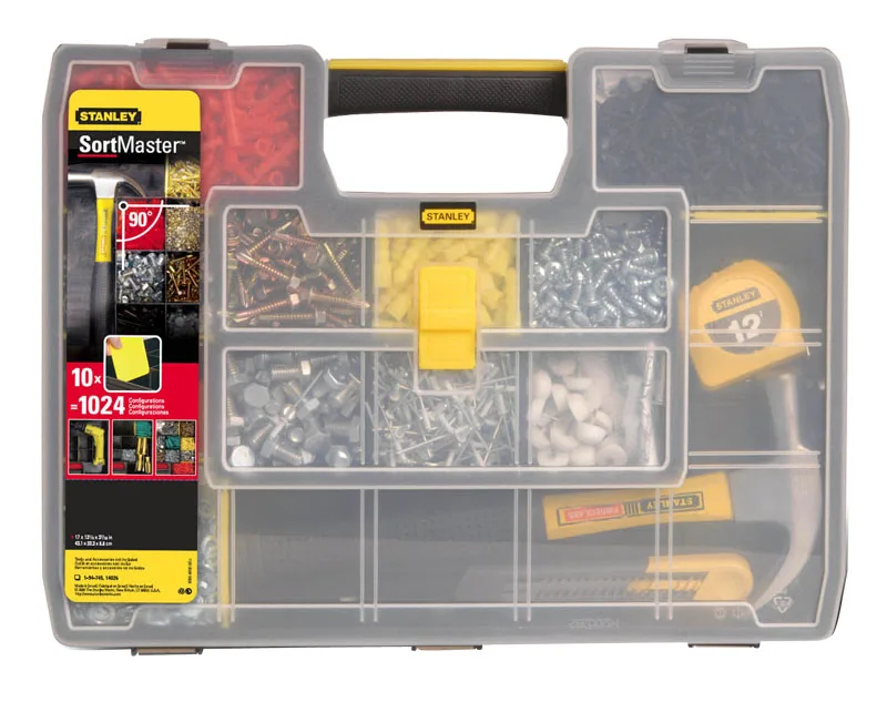 Органайзер Stanley Sort Master, 17 секций, с регулируемыми перегородками, 9х43x33 см, пластиковый