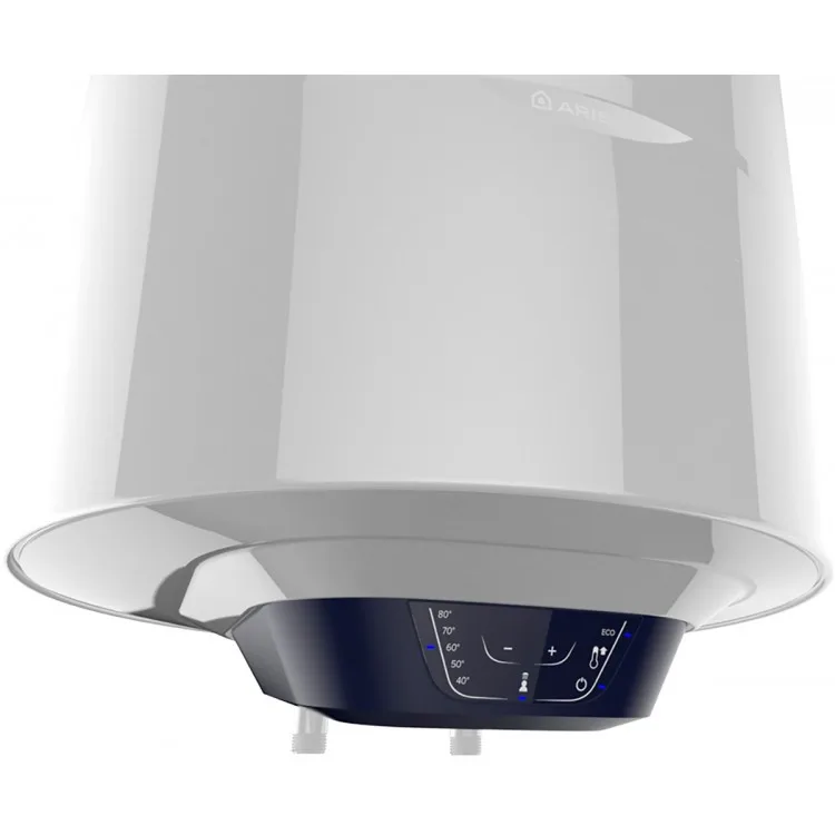 Електричний водонагрівач Ariston круглої форми BLU1 ECO PL DRY, 80 л, 1,8 кВт, з сухим теном, механічним управлінням, класу B, вир