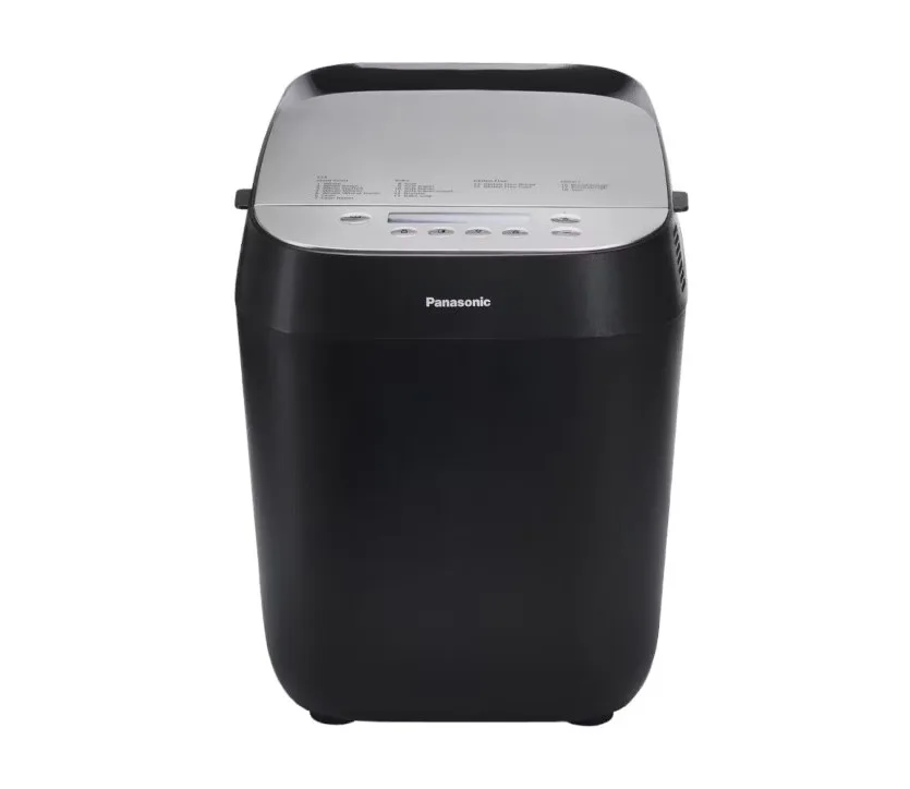 Хлібопічка Panasonic 700Вт, 18 програм, макс. вага 1 кг, кругла форма, пластиковий корпус, чорний колір.