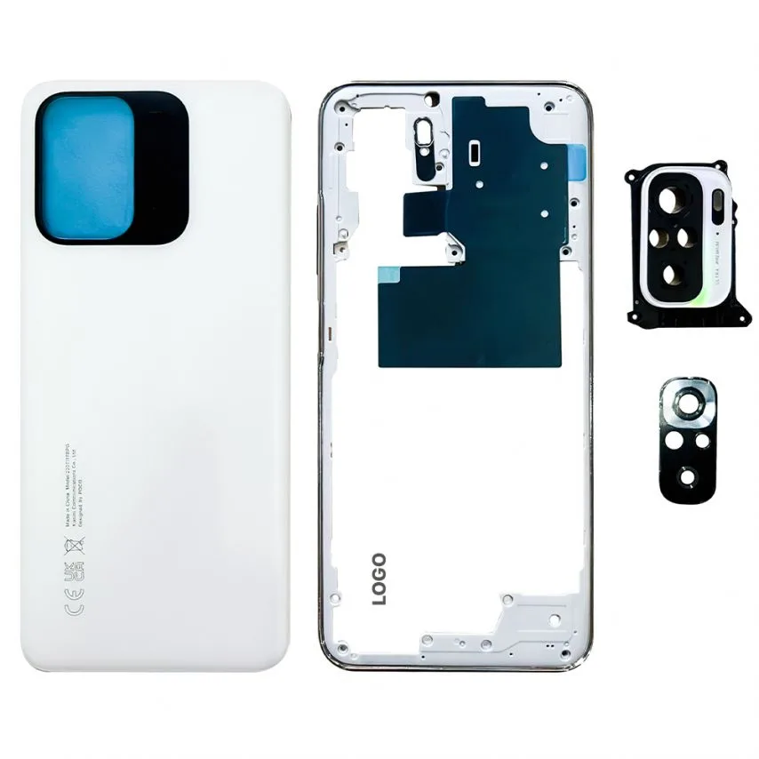 Корпус Xiaomi High Quality белый со стеклом камеры.
