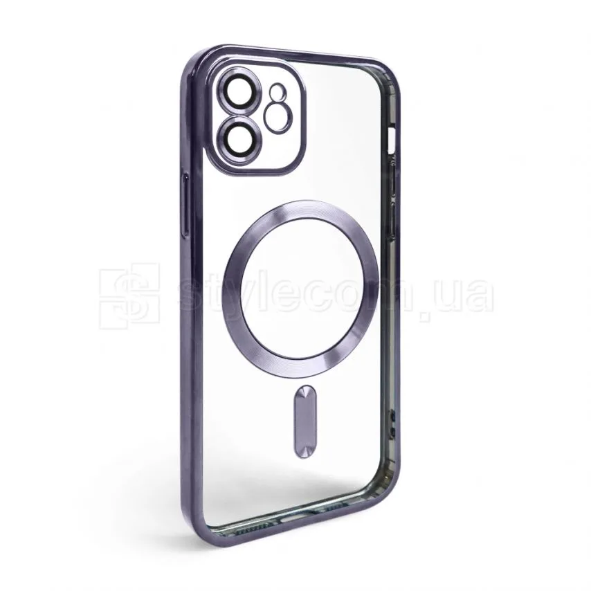 Чохол MagSafe для Apple iPhone 12 силіконовий фіолетовий