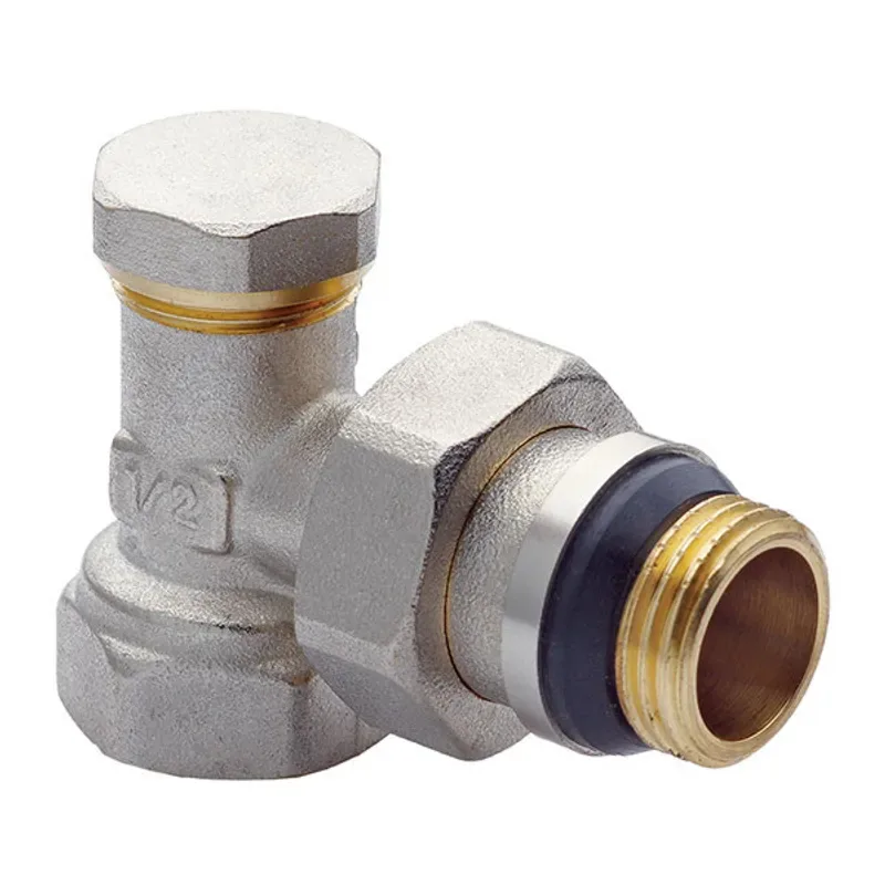 Вентиль кутовий KR.902-Gi 1/2" латунь нікельована антипротечка сталевий