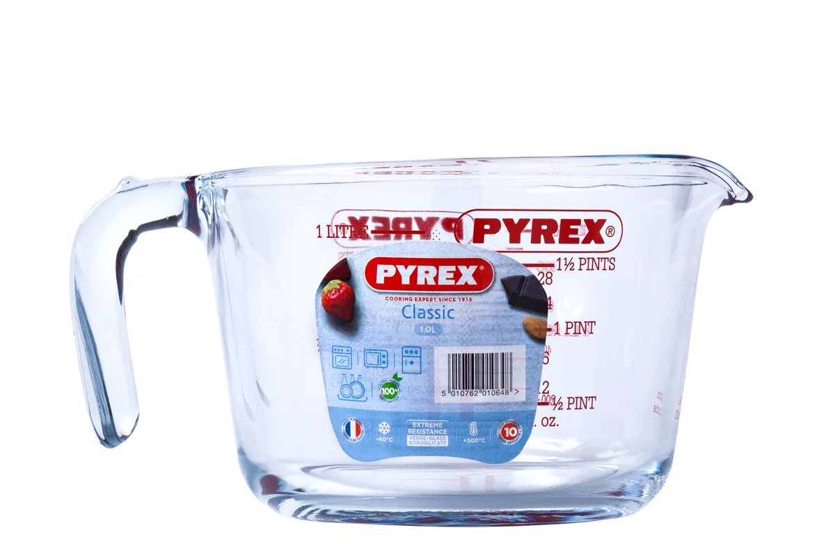 Мірний стакан Pyrex жаростійке скло 1 л прозорий