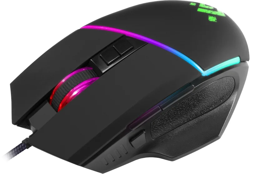 Миша Defender дротова оптична RGB 12800 dpi чорна 8 кнопок