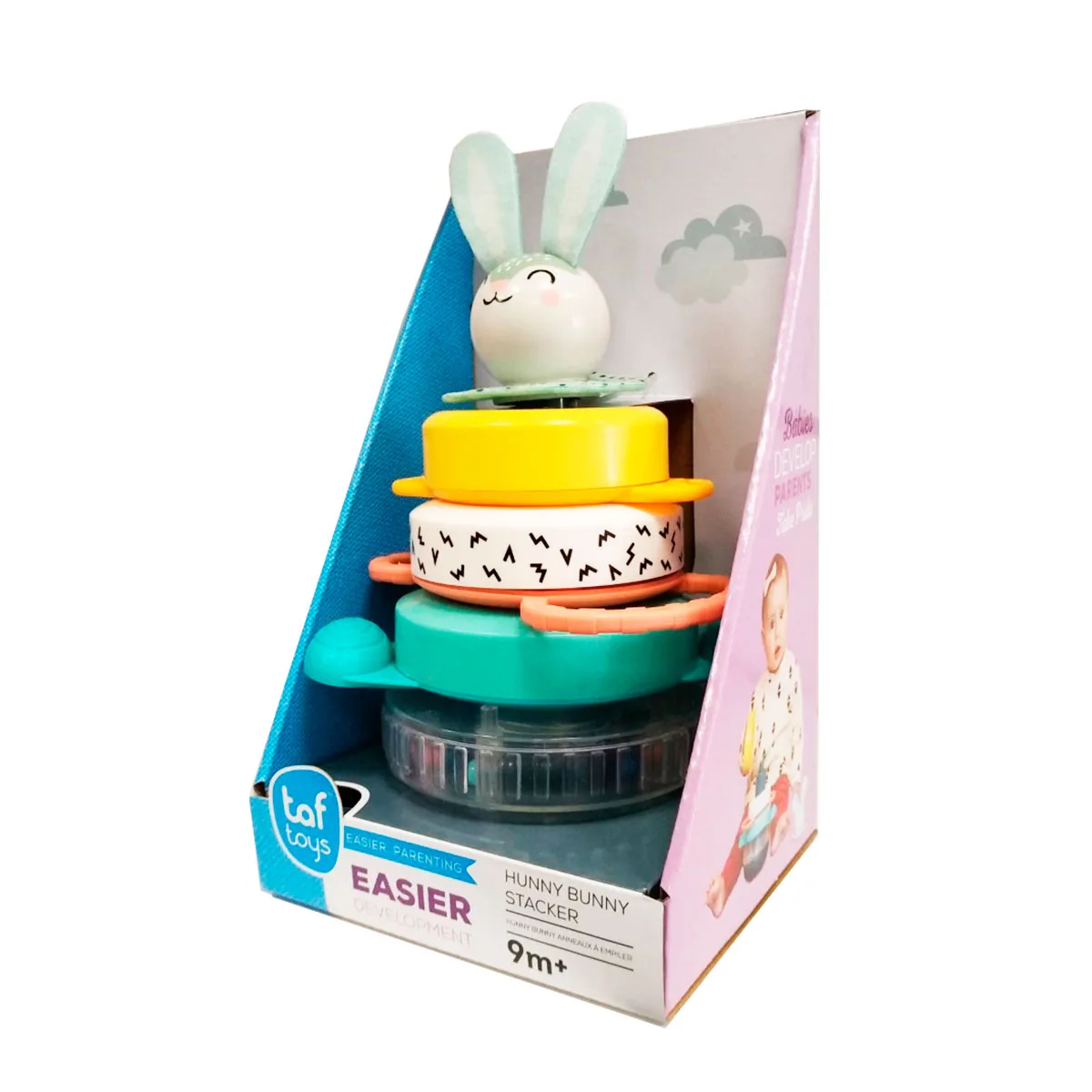 Развивающая пирамидка Taf Toys полимерная 13х25х14 6 см цветные кольца