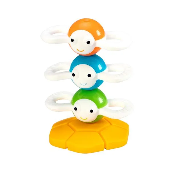 Магнітна пірамідка Fat Brain Toys силіконова 10х11х20 см різнокольорова