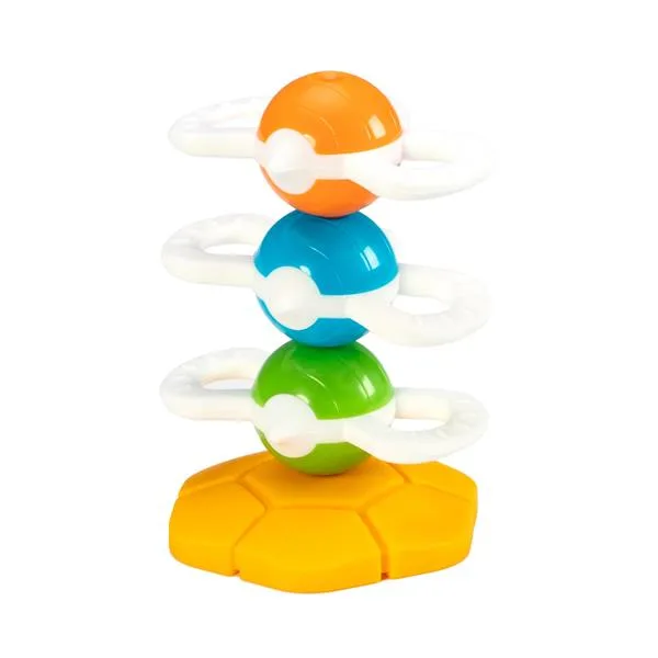 Магнітна пірамідка Fat Brain Toys силіконова 10х11х20 см різнокольорова