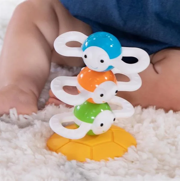Магнітна пірамідка Fat Brain Toys силіконова 10х11х20 см різнокольорова