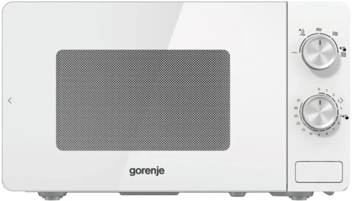 Мікрохвильова піч Gorenje, 20 л, механічне управління, 800 Вт, біла