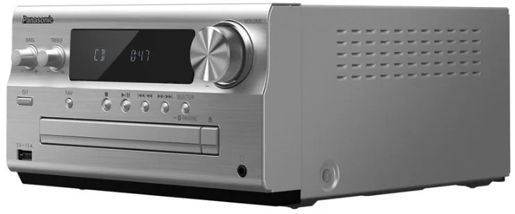 Мікросистема Panasonic 2 канали 120 Вт срібляста