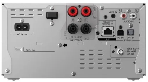 Мікросистема Panasonic 2 канали 120 Вт срібляста