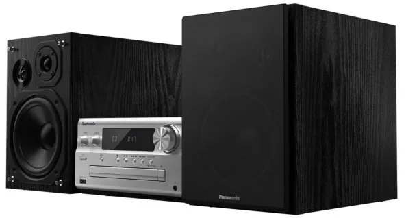 Мікросистема Panasonic 2 канали 120 Вт срібляста