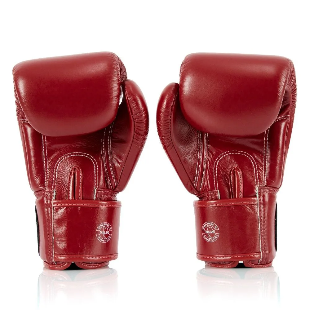 Боксерські рукавиці Fairtex натуральна шкіра 10 унцій червоні