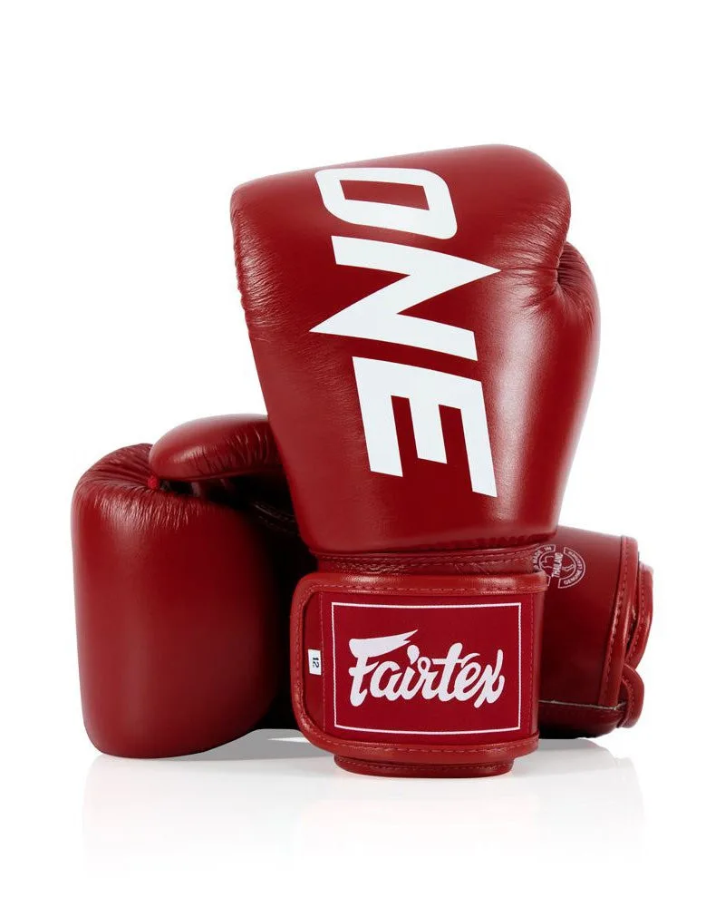 Боксерські рукавиці Fairtex натуральна шкіра 10 унцій червоні