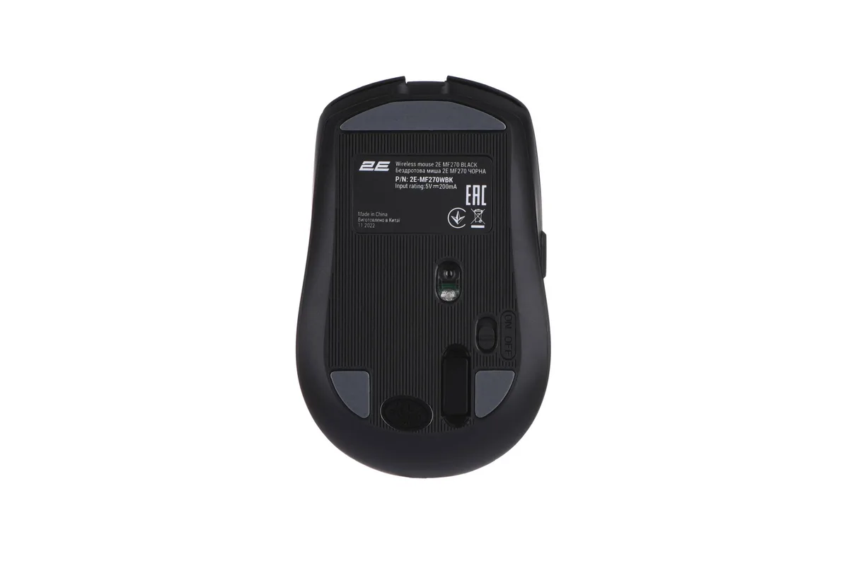 Миша 2E MF270 Rechargeable, White LED, WL, чорний