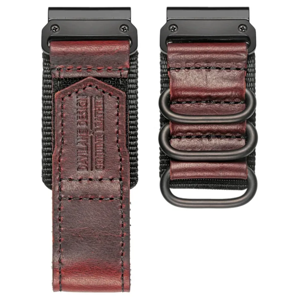 Ремінець Hemsut шкіряний 22 мм коричневий для годинників Garmin