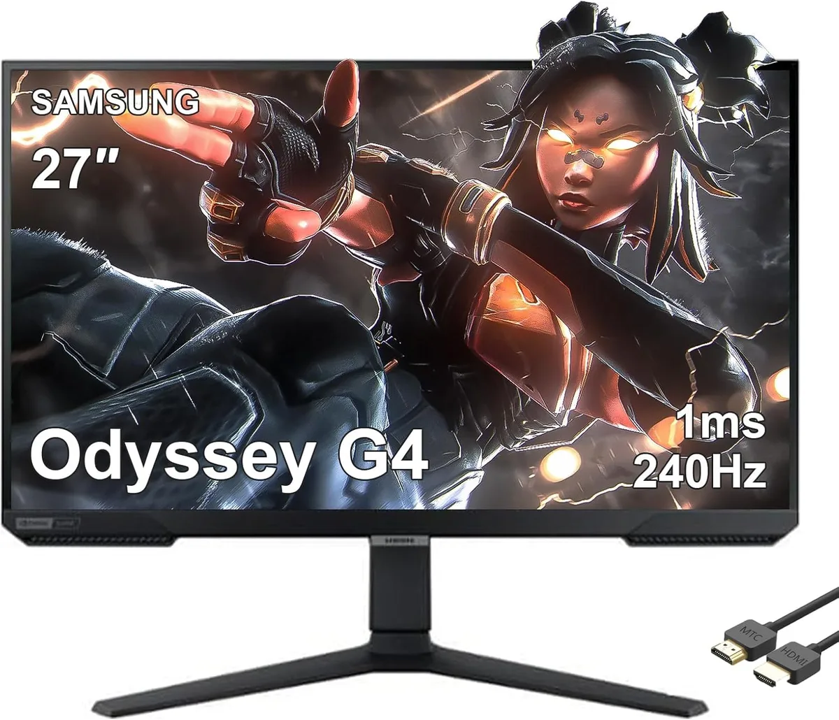 Монитор Samsung 27" Odyssey G4 S27BG400EI 2*HDMI, DP, IPS, 240Hz, 1ms
