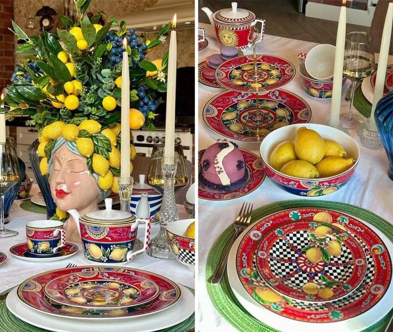 Тарілка порцелянова Sicilia Ornamento Ø27 см для сервірування столу