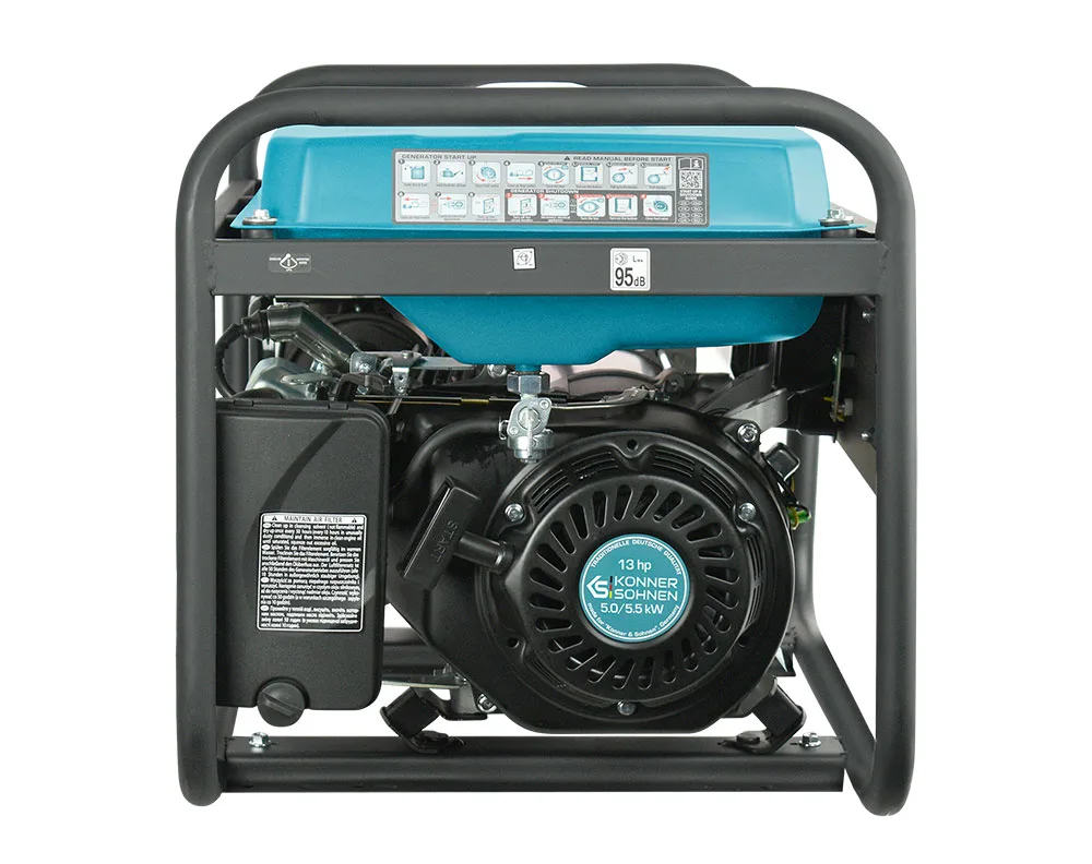 Генератор бензиновий KonnerSohnen KS 7000E 1/3, 230/400В, 5.5/5.0кВт, з LED-дисплеєм, електричним стартером та автоматичним вмикан