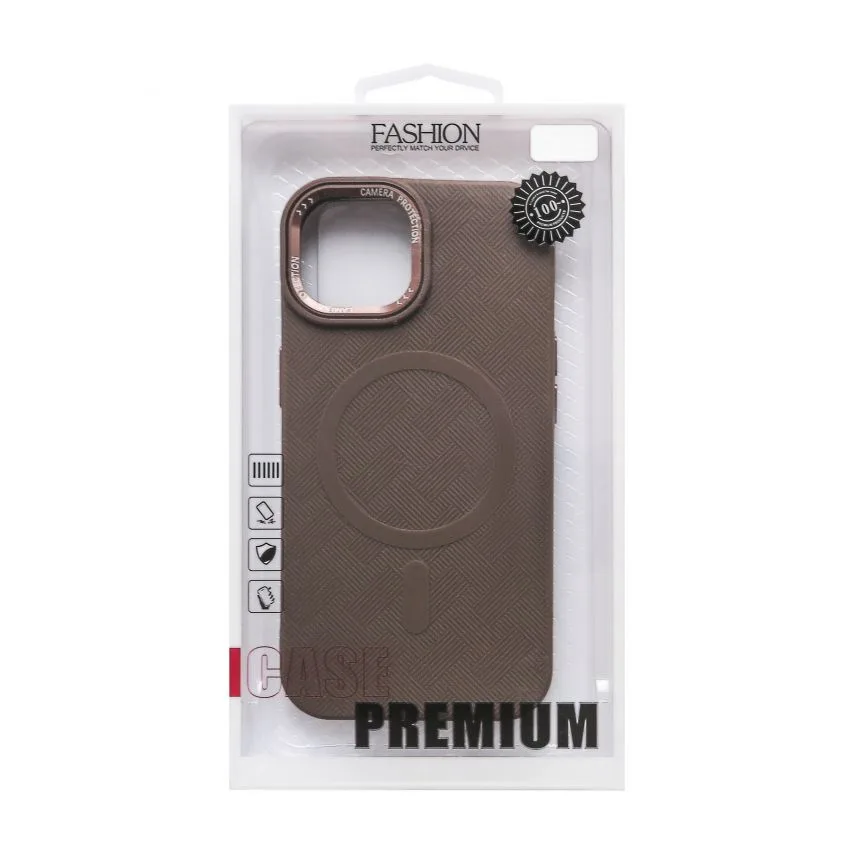 Чохол MagSafe Textured силіконовий для iPhone 14 Pro Max  коричневий