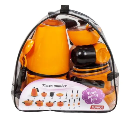 Набір посуду Unika Cooking Set 23 предмети для дітей від 3 років пластиковий яскравий