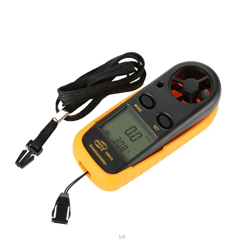 Цифровой анемометр Benetech GM816 0,1-30 м/с 105х40х15 мм Черный