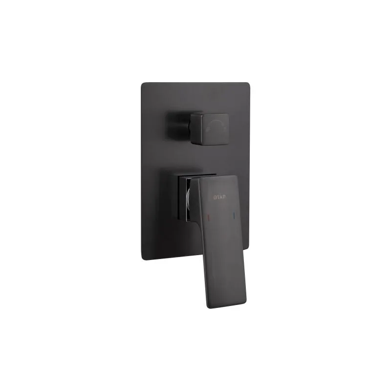 Душова система Qtap Gemini Gunmetal Black прихованого монтажу 189 мм латунь 6,3 кг
