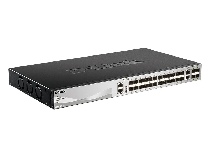 Коммутатор D-Link DGS-3130-30S 24xSFP, 4xGE/SFP, 2x10GE, 4xSFP+, L3