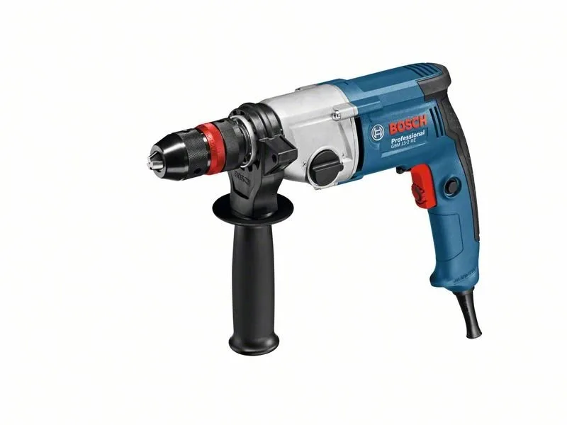 Дриль Bosch Professional GBM 13-2 RE 750Вт, 13мм, 0-1000·3000 об/хв, вага 2.4кг, для роботи з металом.