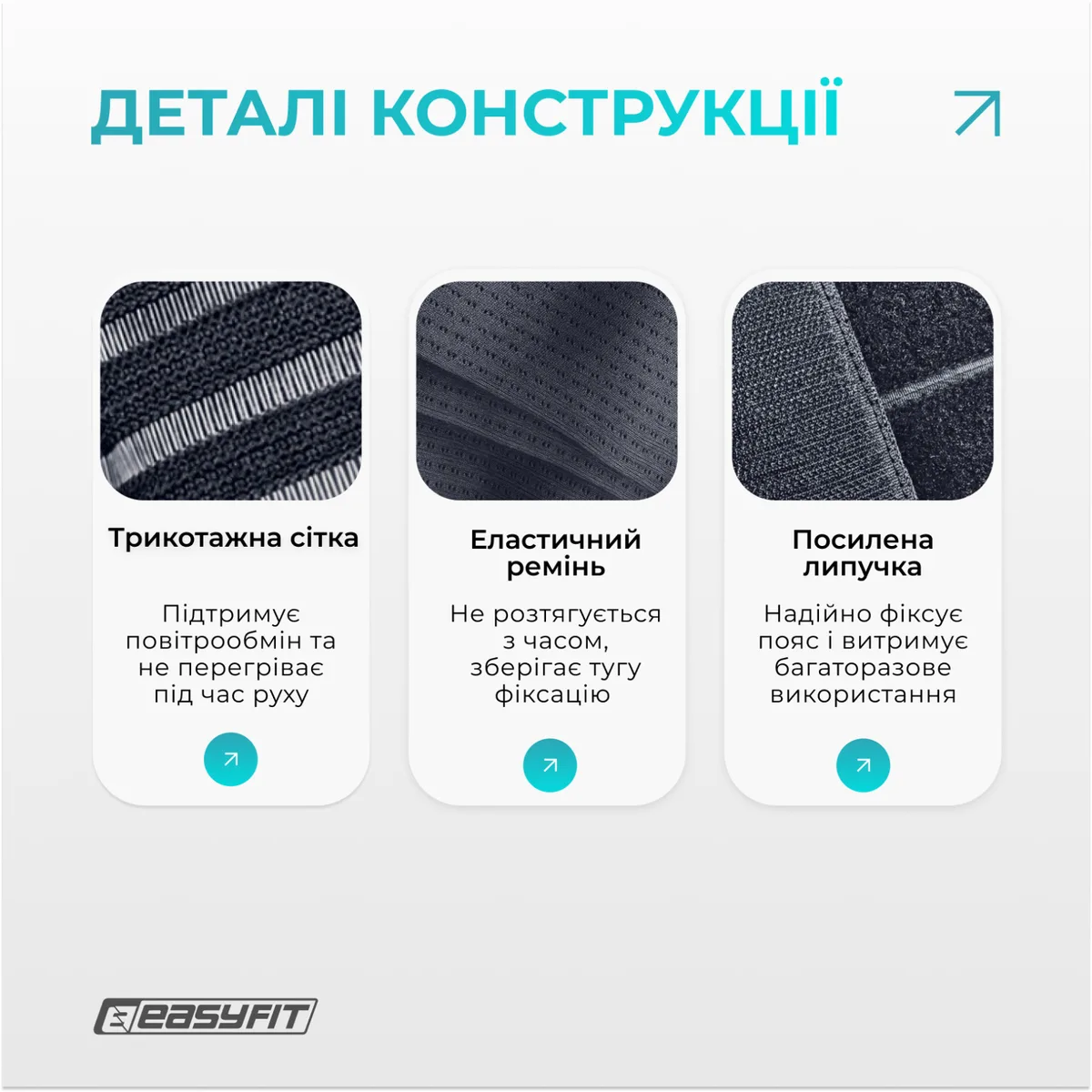 Пояс для спины EasyFit неопрен S черный 4 ребра жесткости