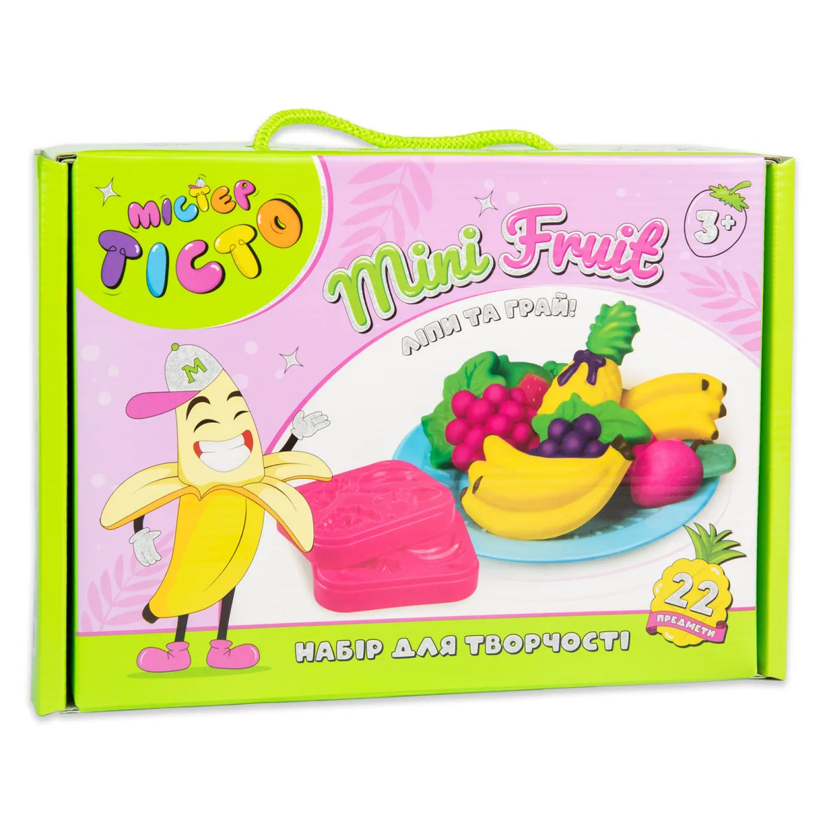 Набір для творчості Ліплення Містер тісто Mini Fruit 12 кольорових шматочків 446 г