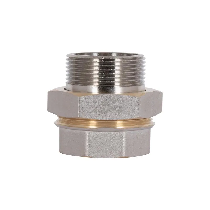 Згін-американка 2"x2" прямий латунь нікель Thermo Alliance