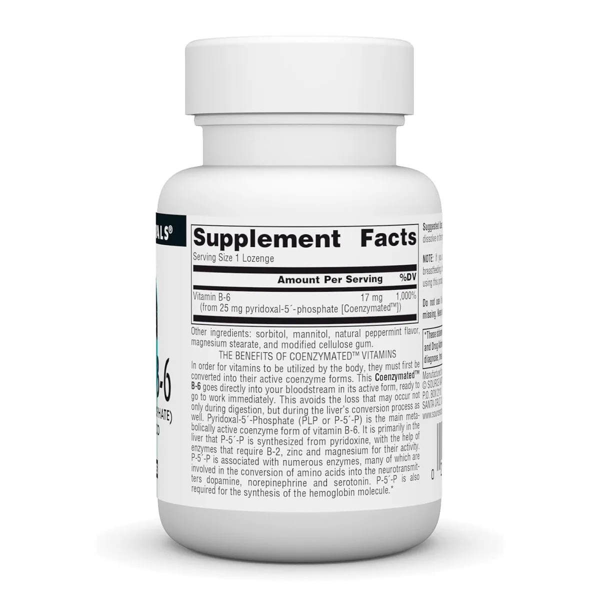 Coenzymated Vitamin B6 Source Naturals 25 mg 60 леденцов