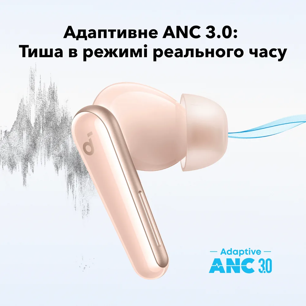 Наушники Anker беспроводные вакуумные розовые для спорта с защитой от влаги IP55