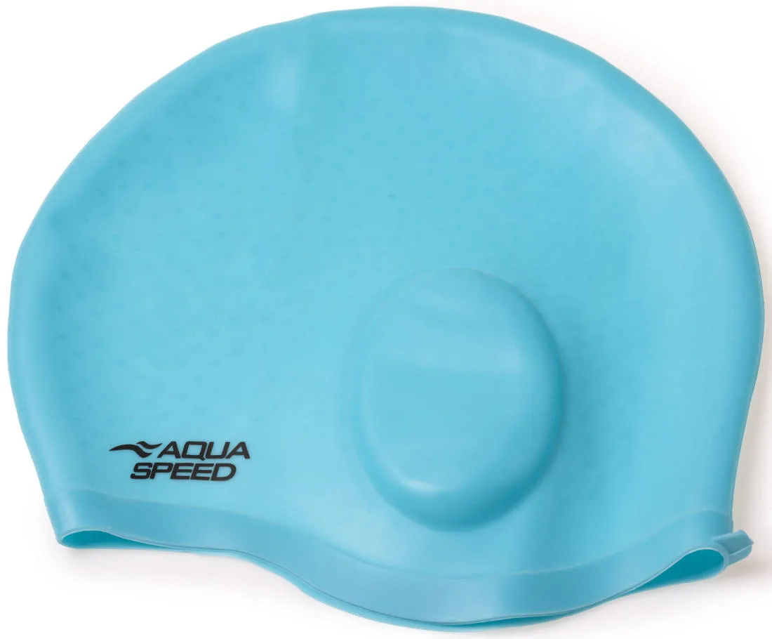 Шапка для плавания AQUA SPEED силикон унисекс бирюзовый OSFM