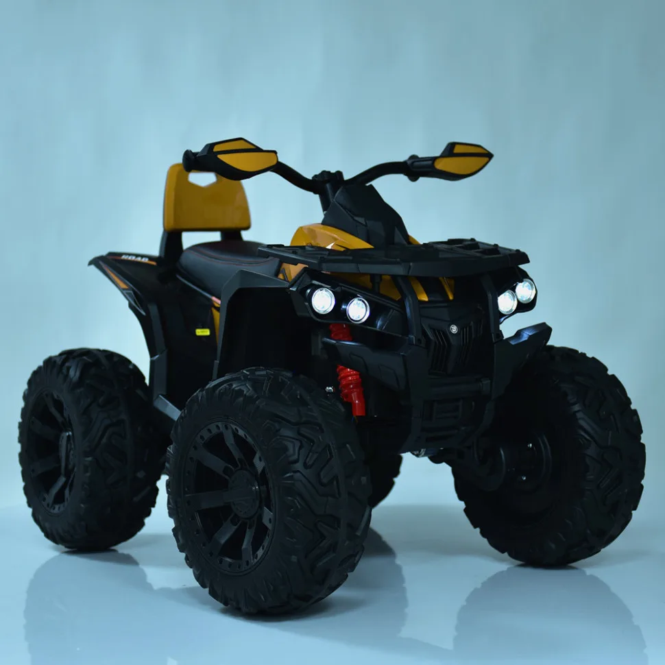 Дитячий електроквадроцикл Bambi Racer шкіра до 30 кг 103 см коричневий