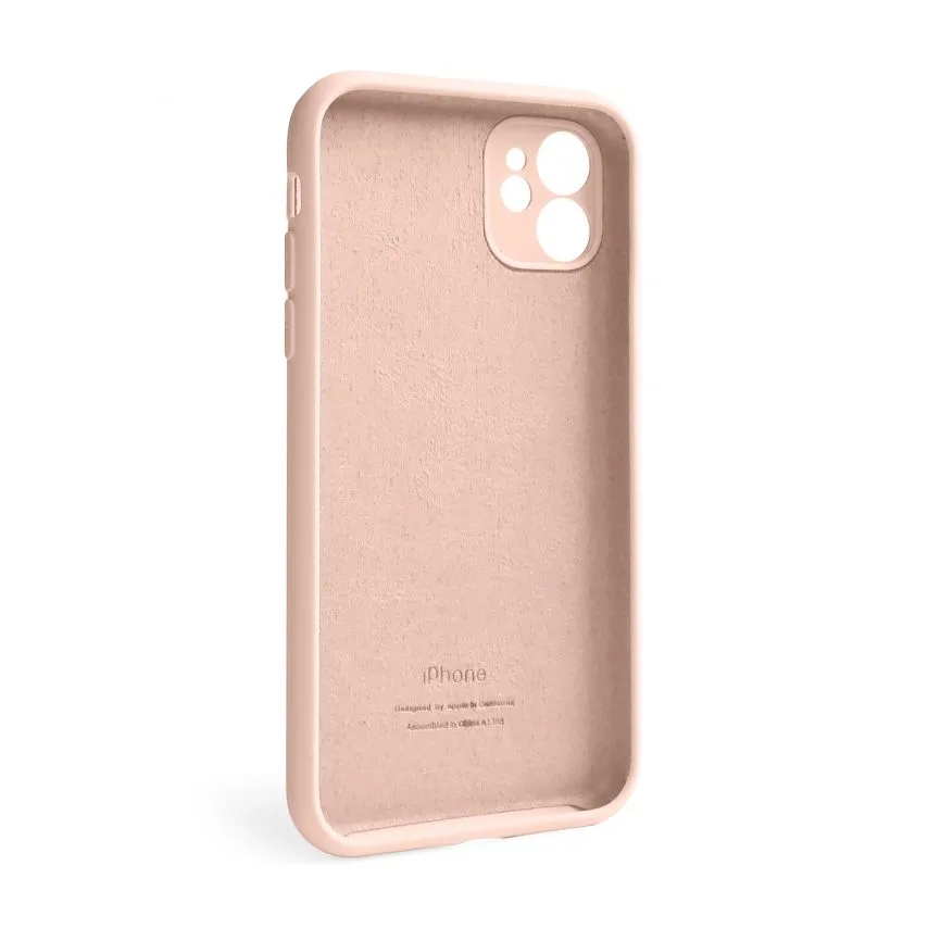 Силіконовий чохол для iPhone 12  закрита камера рожевий