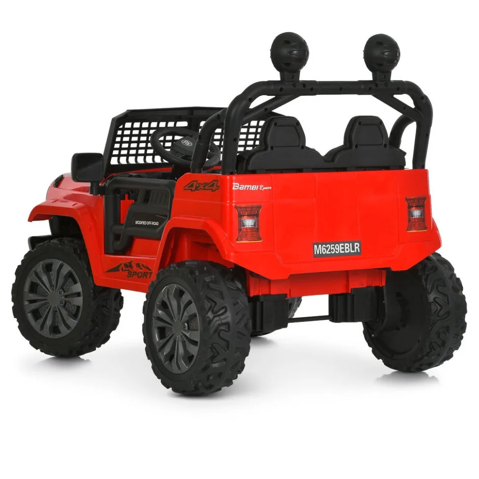 Дитячий електромобіль Bambi Racer екокожа 110 см Червоний