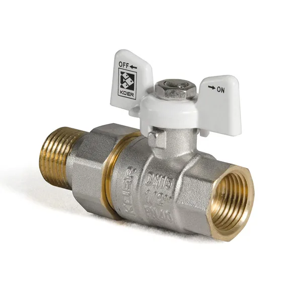 Кран шаровый KOER латунь 1/2" белый