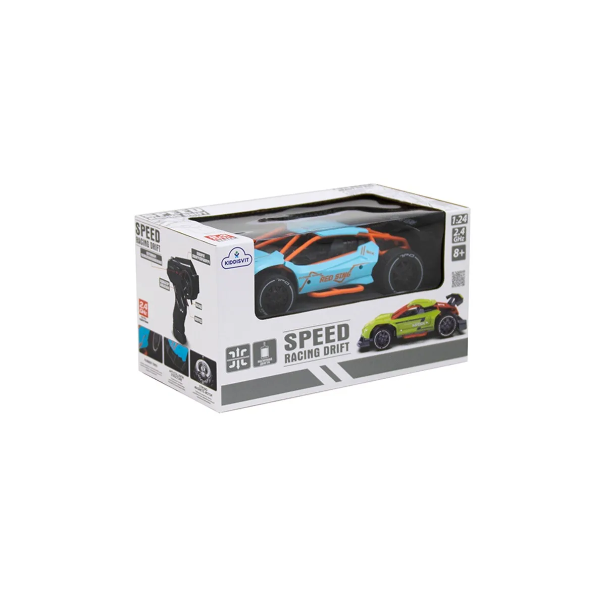 Автомобіль Sulong Toys р/к 1:24 блакитний метал пластик