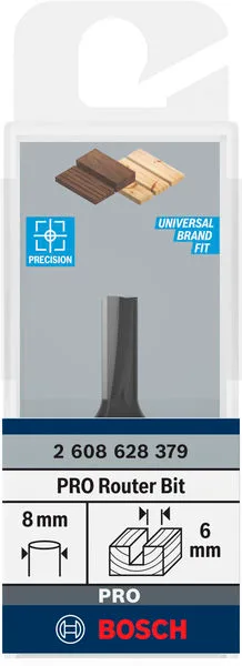 Фреза пазова Bosch Professional з двома лезами Std S8 D6 L16 - Двулезова пазова фреза Bosch Professional Std S8 D6 L16.