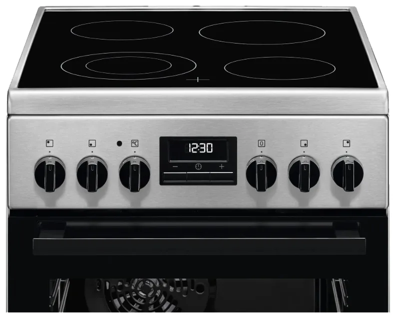 Електрична плита Electrolux 4 конфорки 50х85,5х60 см Нержавіюча сталь